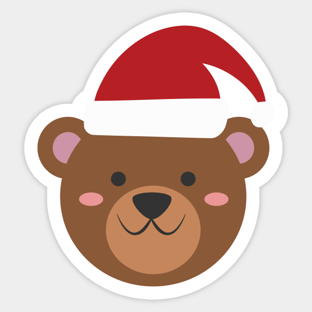 Cute Animal Cute Bear Christmas Outfit Costumes Gift Sticker by Freid